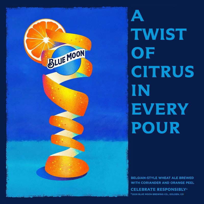 slide 3 of 7, Blue Moon Belgian White Beer - 6pk/12 fl oz Cans, 6 ct; 12 fl oz