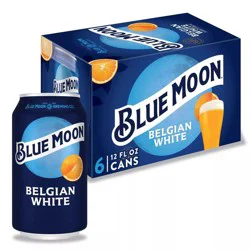 Blue Moon Belgian White Beer - 6pk/12 fl oz Cans