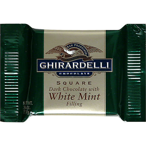 slide 1 of 1, Ghirardelli Dark Chocolate Square, With White Mint Filling, 1 ct