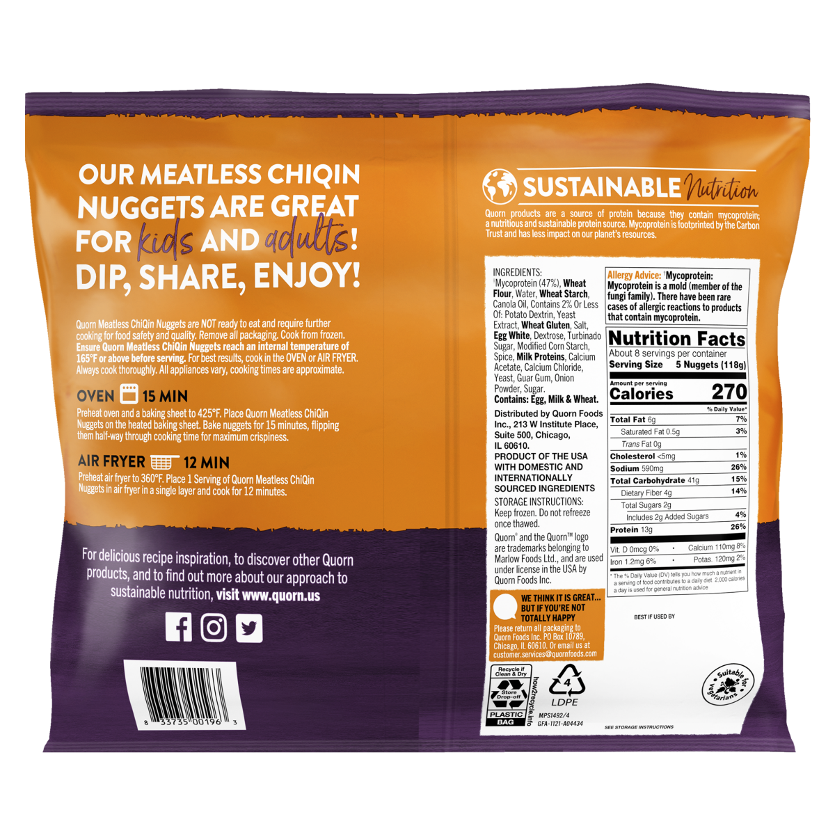 slide 2 of 2, Quorn Chicken Nugget Value Pack, 32 oz