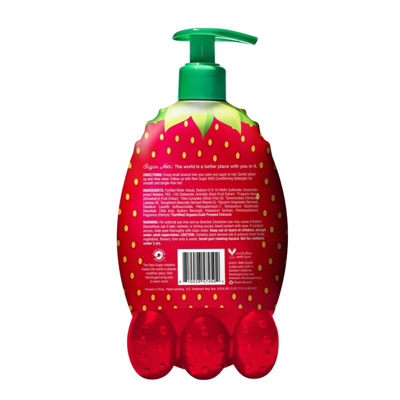 slide 2 of 3, Raw Sugar Kids' 2-in-1 Shampoo & Conditioner - Strawberry + Kiwi - 12 fl oz, 12 fl oz