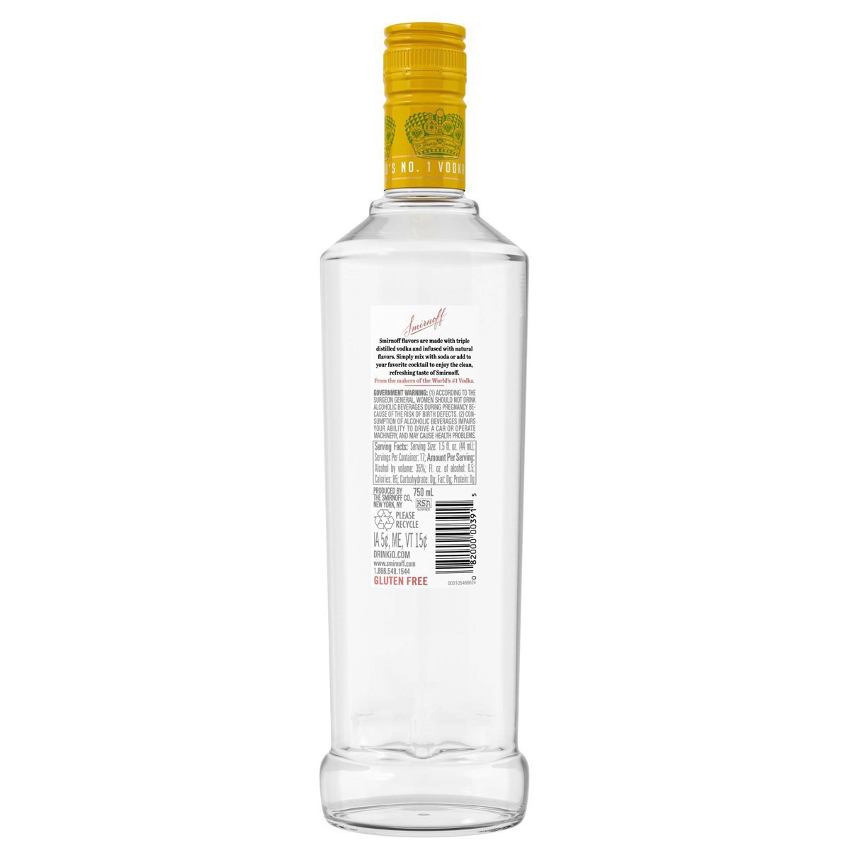 slide 2 of 10, Smirnoff Citrus Flavored Vodka - 750ml Bottle, 750 ml