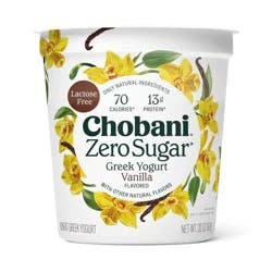 Chobani Zero Sugar Vanilla Nonfat Greek Yogurt - 13g Protein 32oz