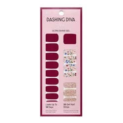Dashing Diva Gloss Palette Gel Nail Polish Strips - Wildflower - 32ct