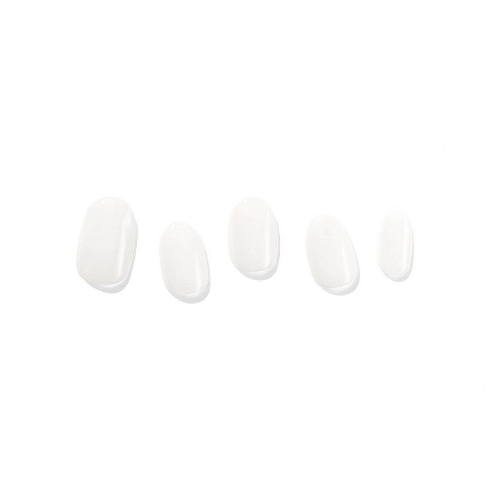 slide 4 of 5, Dashing Diva Glaze Gel Color Nail Art Strips - White Syrup - 32ct, 32 ct