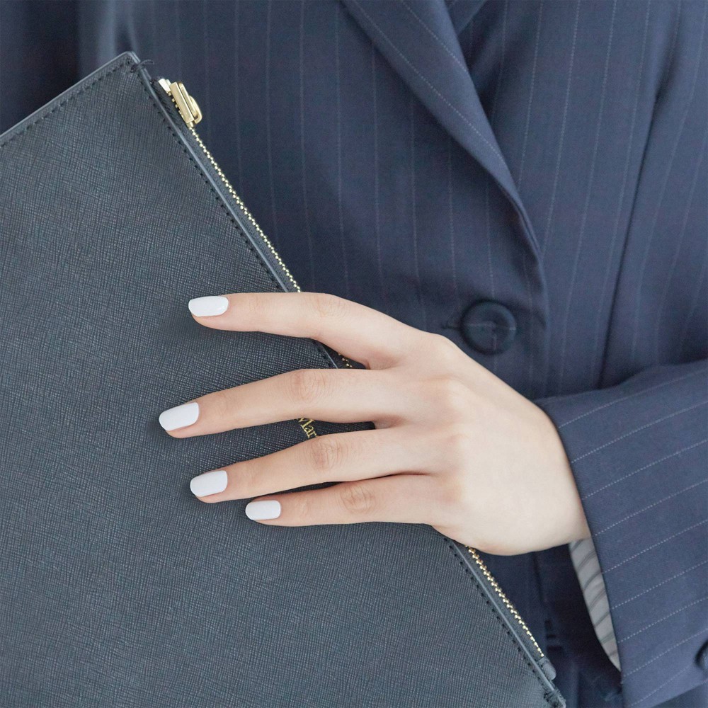 slide 5 of 5, Dashing Diva Glaze Gel Color Nail Art Strips - White Syrup - 32ct, 32 ct