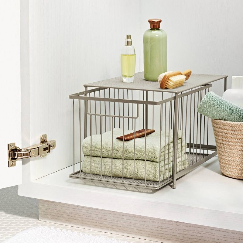 slide 2 of 4, Large Stackable Slide Out Drawer Brushed Nickel - Brightroom™, 1 ct