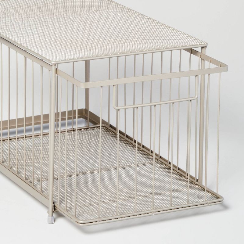 slide 3 of 4, Large Stackable Slide Out Drawer Brushed Nickel - Brightroom™, 1 ct