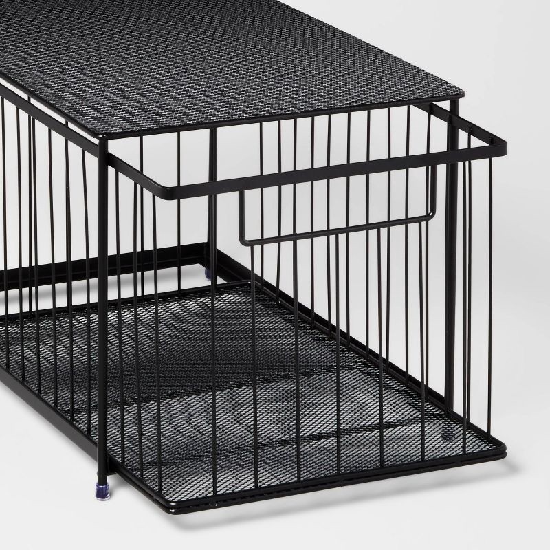 slide 3 of 4, Large Stackable Slide Out Drawer Black - Brightroom™, 1 ct