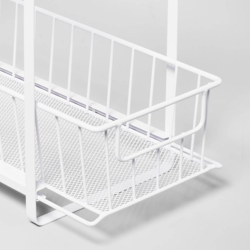 slide 3 of 4, Two Tiered Slide Out Organizer White - Brightroom™, 1 ct