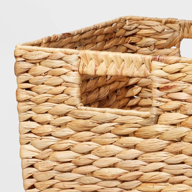 slide 3 of 4, Small Woven Water Hyacinth Milk Crate - Brightroom™: Handwoven Storage Basket, 11" Cube System Compatible, 1 ct