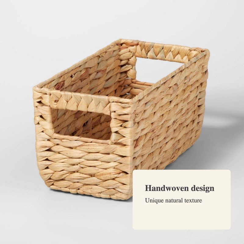 slide 4 of 6, Woven Water Hyacinth Rectangular Basket Small - Brightroom™, 1 ct
