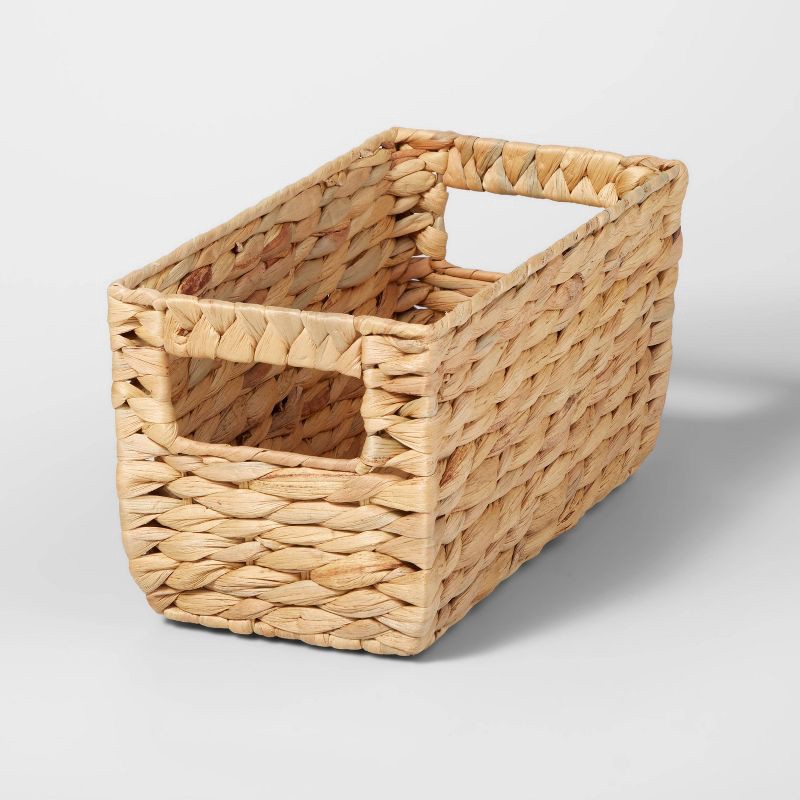 slide 1 of 6, Woven Water Hyacinth Rectangular Basket Small - Brightroom™, 1 ct