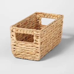 Woven Water Hyacinth Rectangular Basket Small - Brightroom™