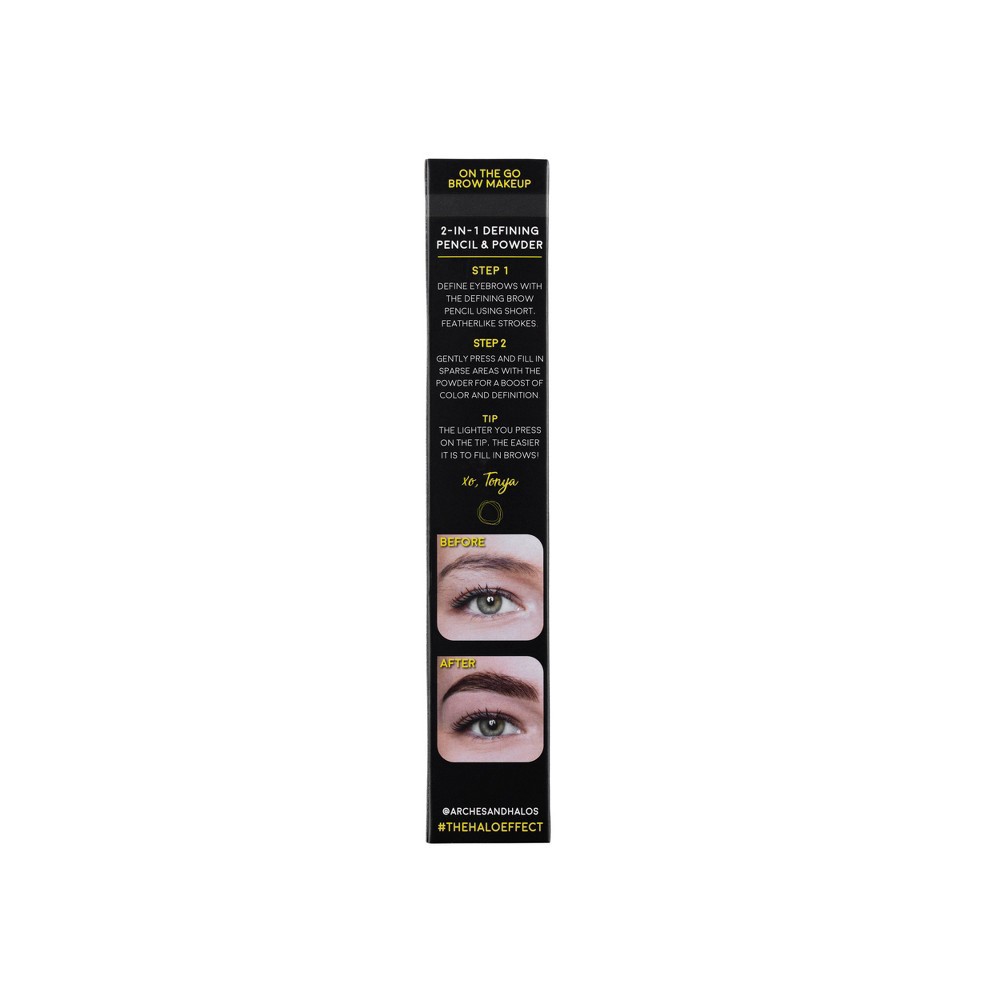 slide 8 of 8, Arches & Halos 2-in-1 Defining Eyebrow Pencil & Powder - Charcoal - 0.003oz, 0.003 oz