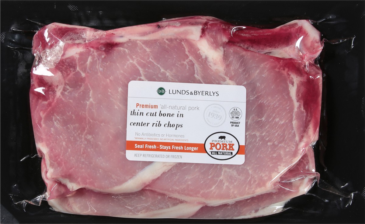 slide 7 of 11, Lunds & Byerlys Thin Cut Bone in Center Rib Chops 1 ea, per lb