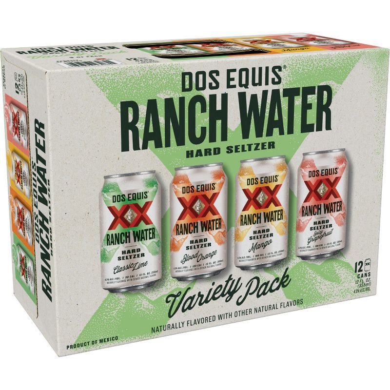 slide 1 of 6, Dos Equis Ranch Water Variety - 12pk/12 fl oz Can, 12 ct; 12 fl oz