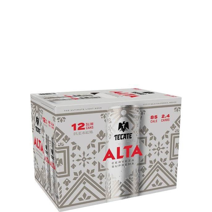 slide 1 of 2, Tecate Alta Lager Beer, 12 ct; 12 fl oz