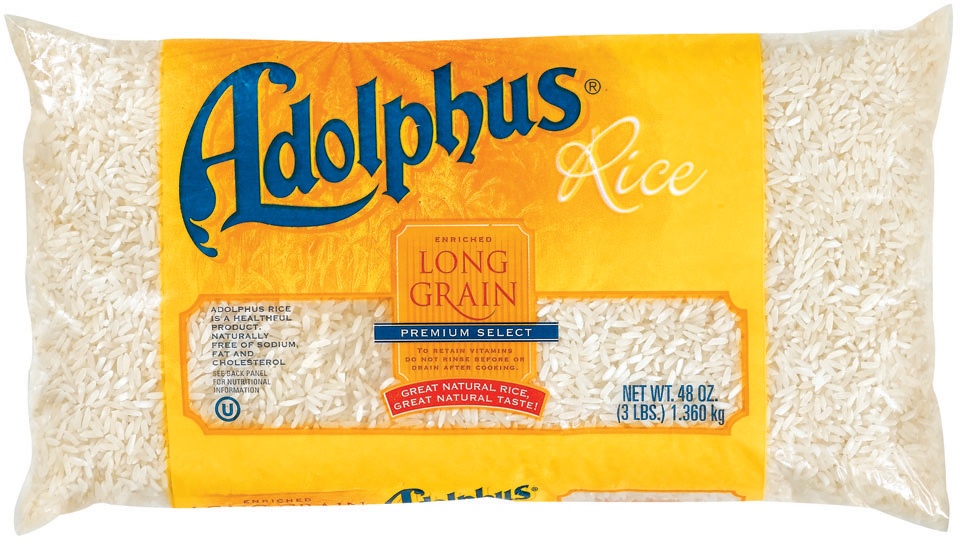 slide 1 of 1, Adolphus Long Grain White Rice, 3 lb
