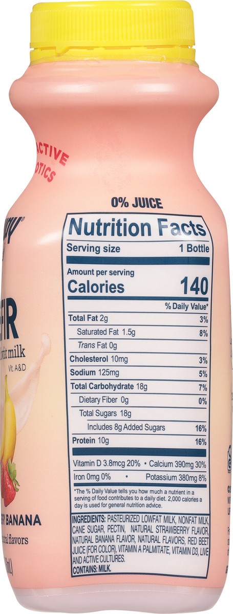 slide 6 of 9, Lifeway Kefir, Lowfat Milk, Cultured, Strawberry Banana, 8 fl oz