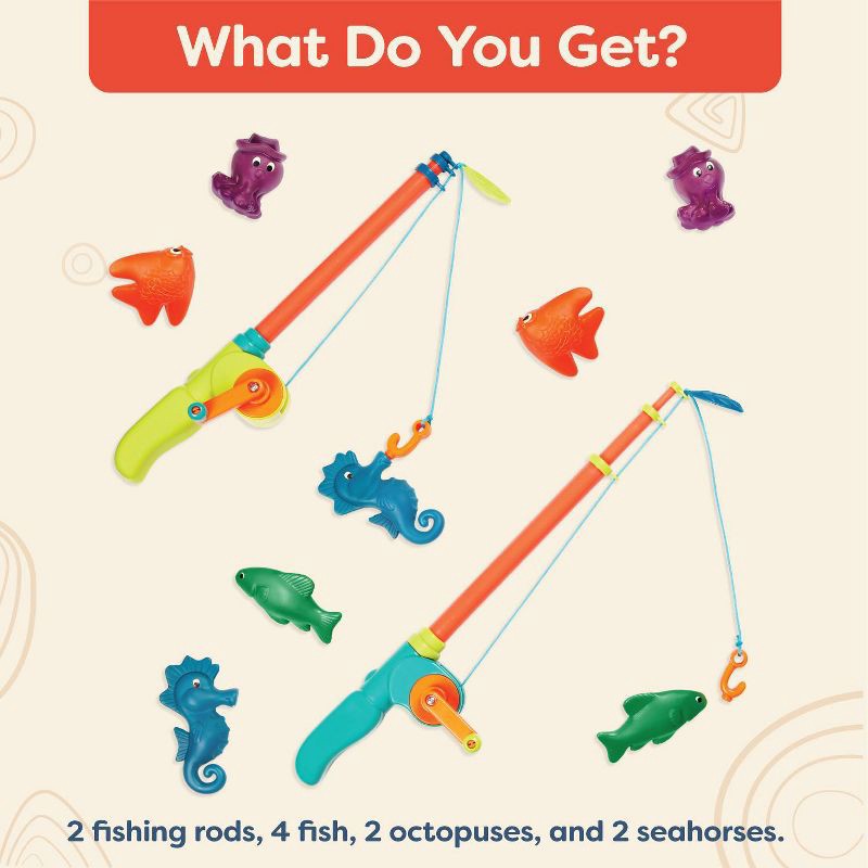 slide 4 of 8, B. toys - Color-Changing Fishing Set - Little Fisher's Kit, 1 ct