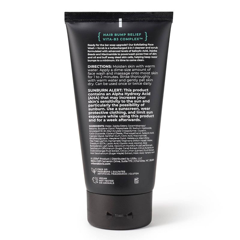 slide 2 of 5, Urban Skin Rx Men's Daily Exfoliating Face Wash + Scrub - 5.1 fl oz, 5.1 fl oz