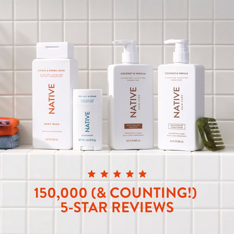 slide 11 of 13, Native Citrus & Herbal Musk Daily Shampoo for Men & Women - 16.5 fl oz, 16.5 fl oz