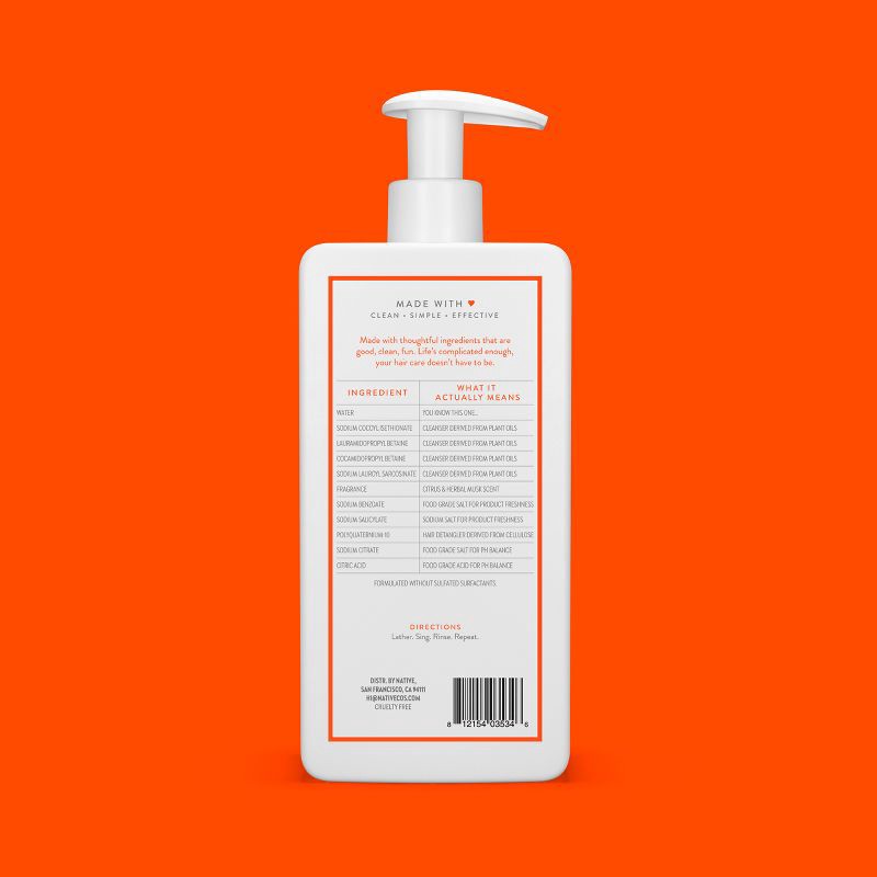 slide 10 of 11, Native Citrus & Herbal Musk Daily Conditioner for Men & Women - 16.5 fl oz, 16.5 fl oz