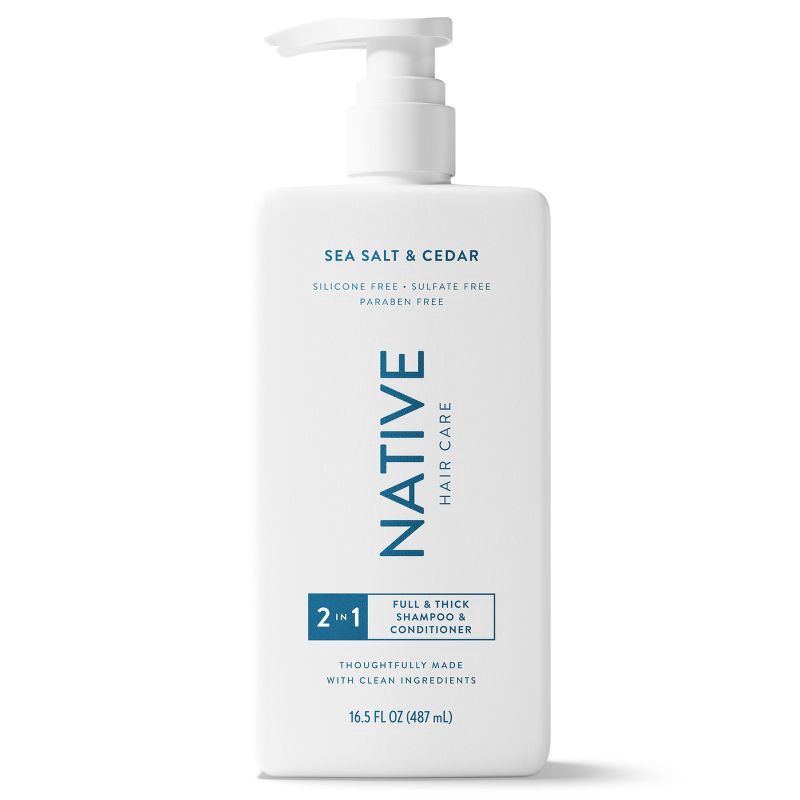 slide 11 of 12, Native Sea Salt & Cedar Full & Thick 2-in-1 Shampoo & Conditioner for Men & Women - 16.5 fl oz, 16.5 fl oz