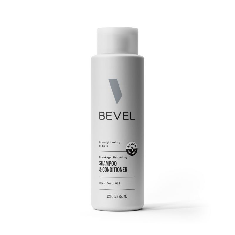 slide 1 of 6, Bevel Men's 2 in 1 Shampoo and Conditioner, Strength Restoring, with Hemp Seed Oil - 12 fl oz, 12 fl oz