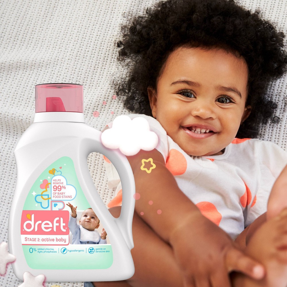 slide 2 of 10, Dreft Stage 2: Active Baby Liquid Laundry Detergent - 128 fl oz, 128 fl oz