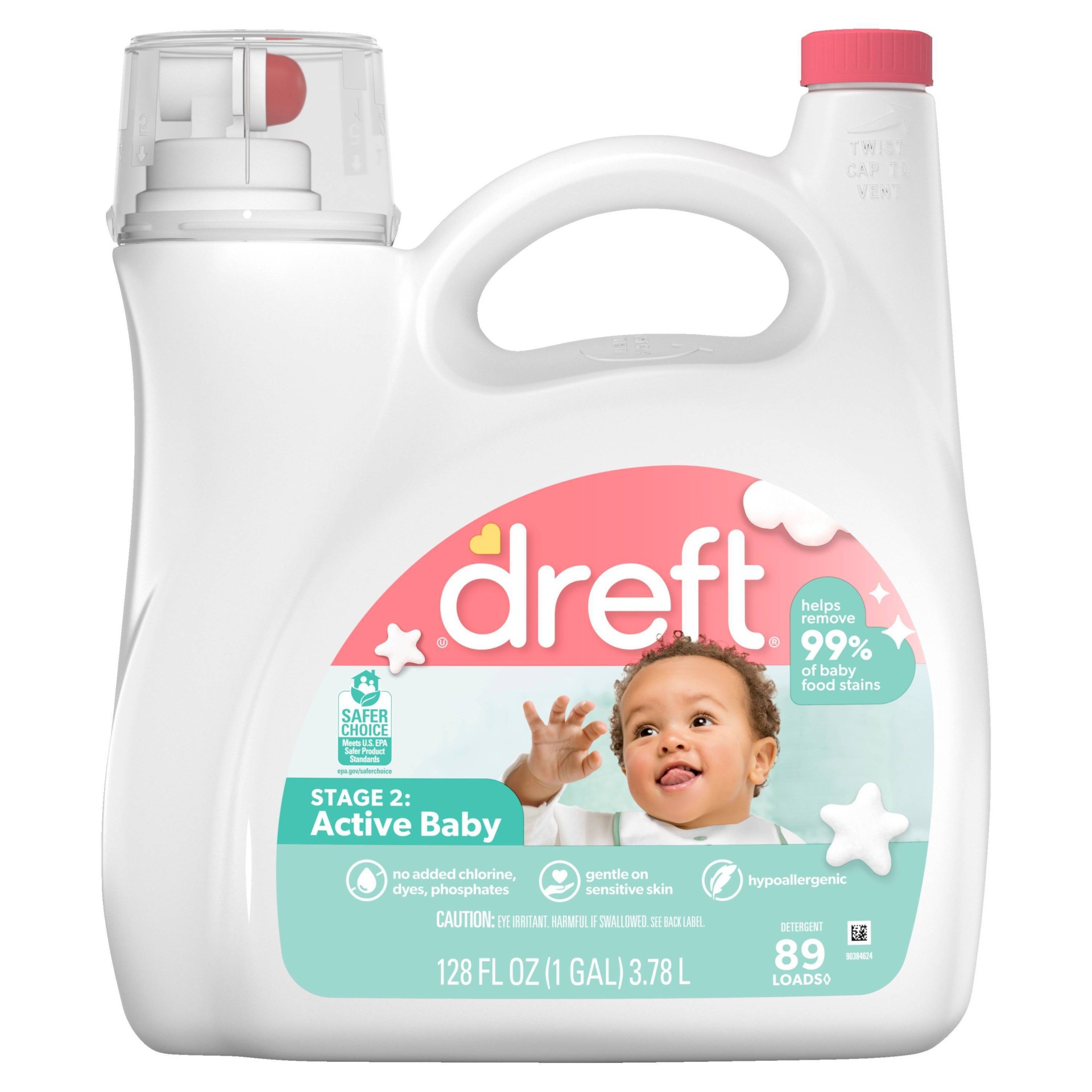 slide 1 of 10, Dreft Stage 2: Active Baby Liquid Laundry Detergent - 128 fl oz, 128 fl oz