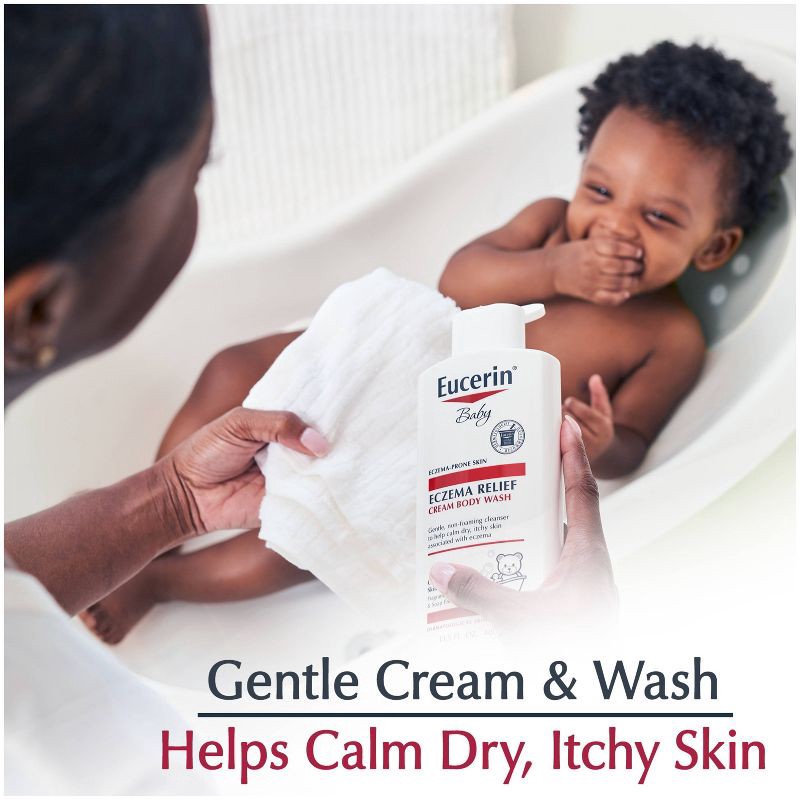 slide 4 of 17, Eucerin Baby Eczema Relief Cream and Body Wash Gentle Cleanser - 13.5 fl oz, 13.5 fl oz