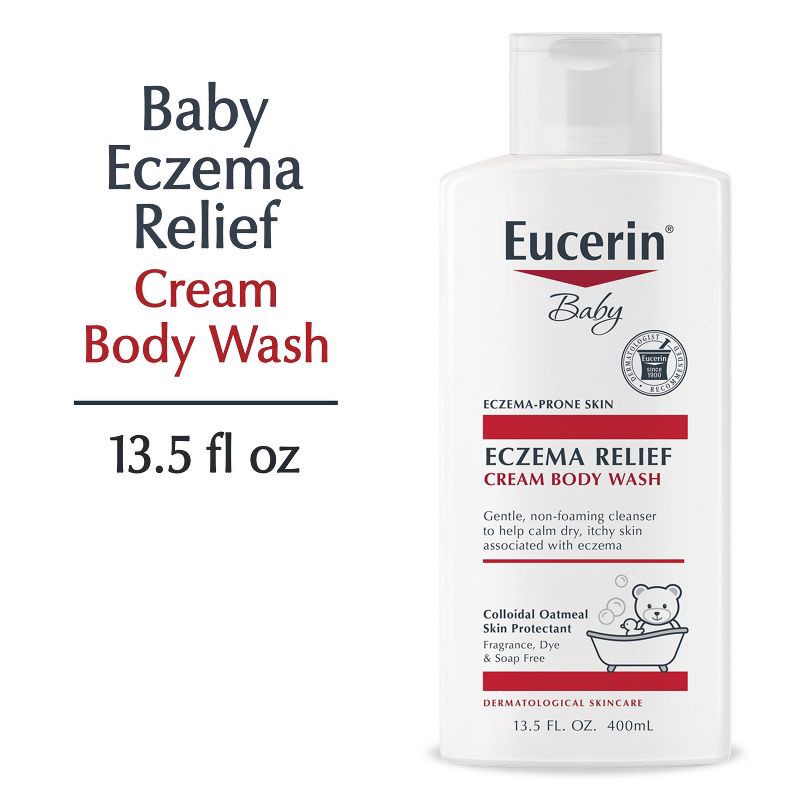 slide 1 of 17, Eucerin Baby Eczema Relief Cream and Body Wash Gentle Cleanser - 13.5 fl oz, 13.5 fl oz