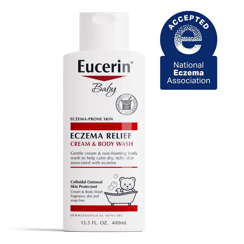 slide 9 of 17, Eucerin Baby Eczema Relief Cream and Body Wash Gentle Cleanser - 13.5 fl oz, 13.5 fl oz