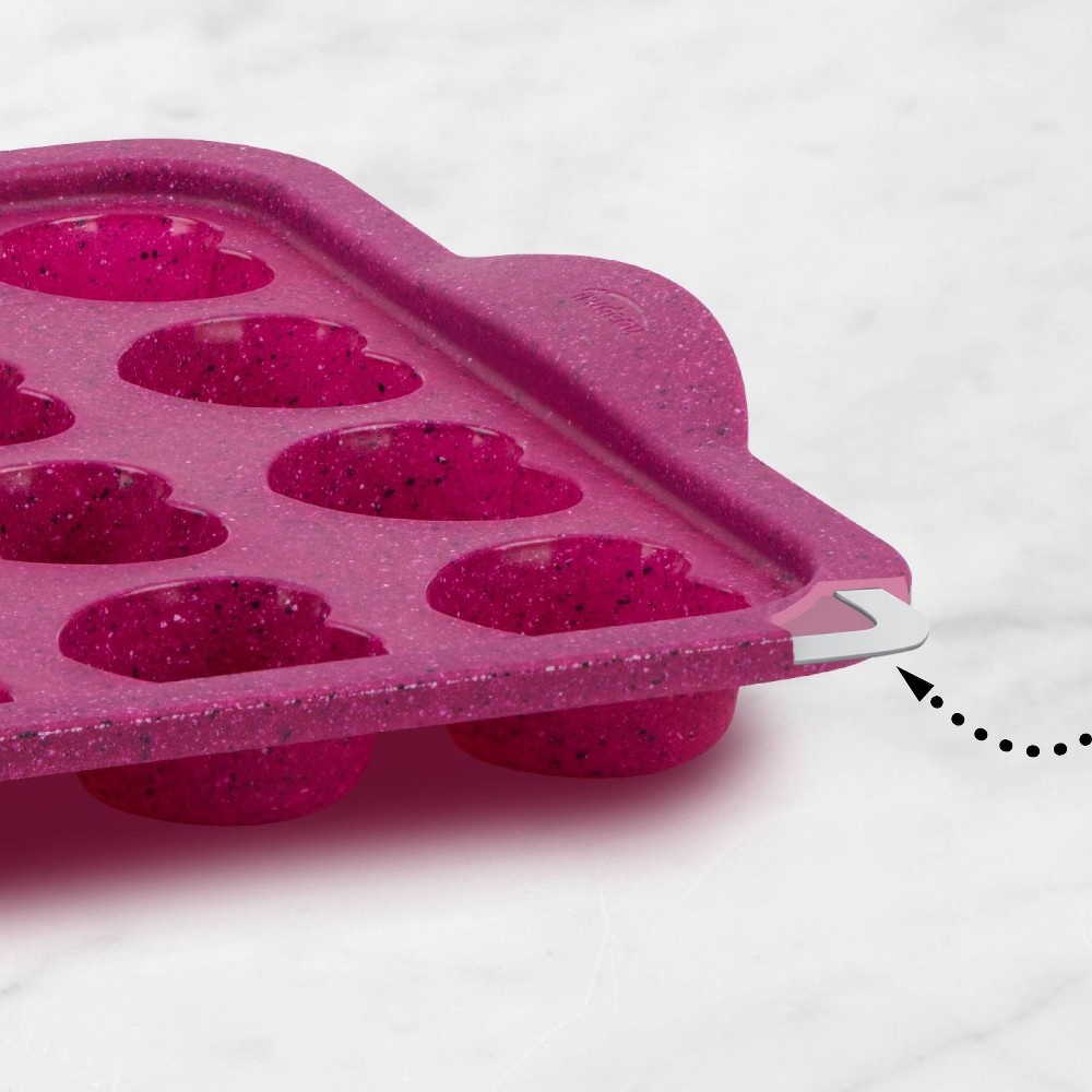 Trudeau Silicone Bite Size Heart Baking Pan 16 ct Shipt