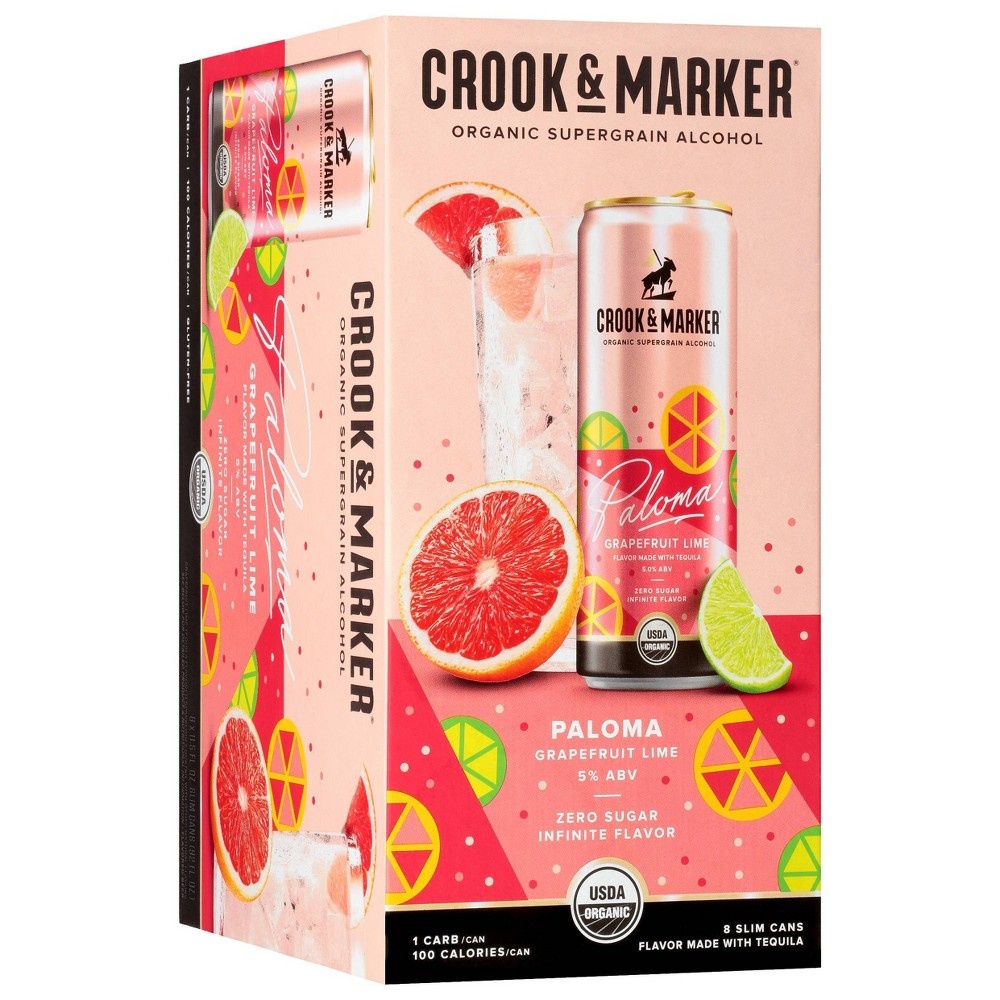slide 2 of 2, Crook & Marker Grapefruit Lime Paloma - 8pk/11.5 fl oz Cans, 8 ct, 11.5 fl oz