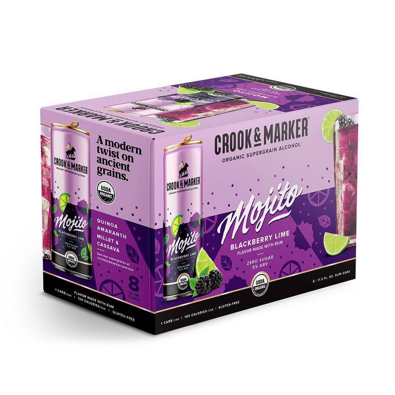 slide 8 of 10, Crook & Marker Blackberry Lime Mojito - 8pk/11.5 fl oz Cans, 8 ct, 11.5 fl oz