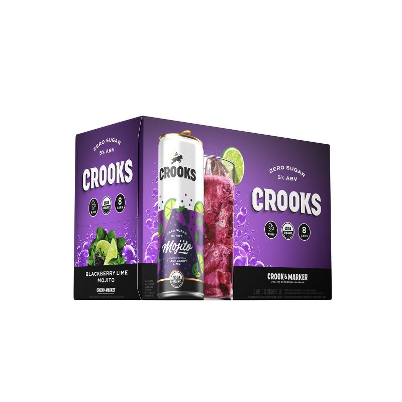 slide 5 of 10, Crook & Marker Blackberry Lime Mojito - 8pk/11.5 fl oz Cans, 8 ct, 11.5 fl oz