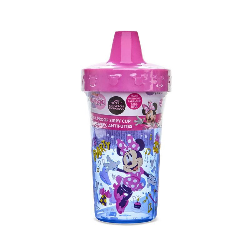 slide 1 of 8, The First Years Disney 9oz Polypropylene Minnie Mouse Sippy Bin Cup: Hard Spout, BPA-Free, Spillproof, 9 oz