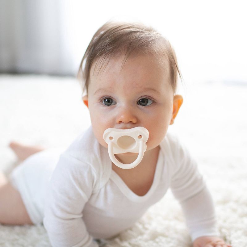 slide 14 of 15, Dr. Brown's HappyPaci One-Piece 100% Silicone Pacifier - 0-6 Months - 3pk - Cool Gray/Green/Ecru, 3 ct