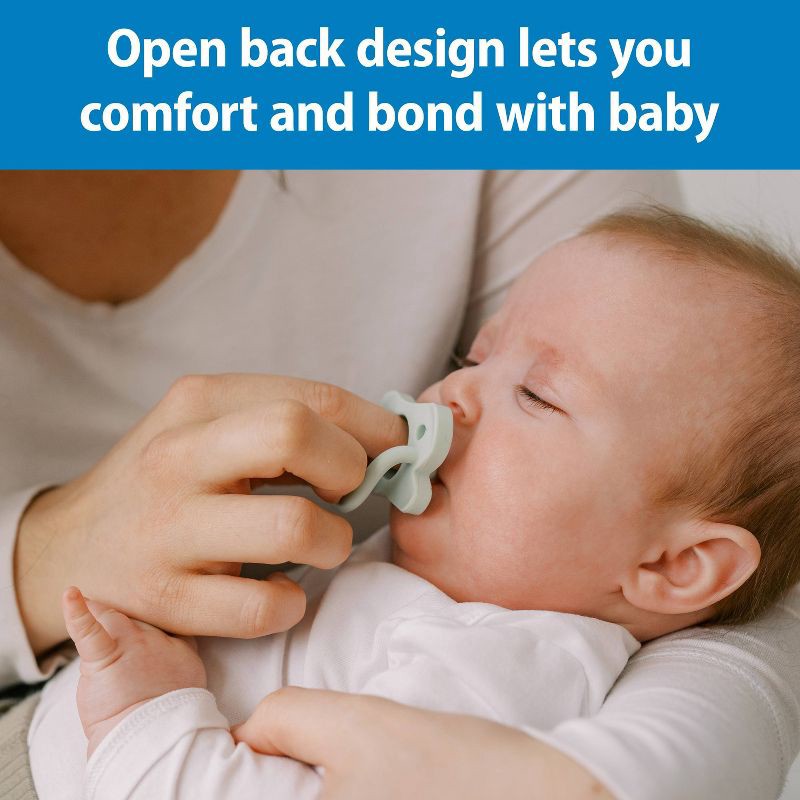 slide 6 of 15, Dr. Brown's HappyPaci One-Piece 100% Silicone Pacifier - 0-6 Months - 3pk - Cool Gray/Green/Ecru, 3 ct