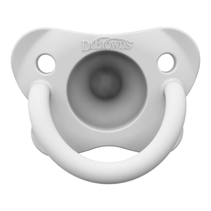 slide 9 of 15, Dr. Brown's HappyPaci One-Piece 100% Silicone Pacifier - 0-6 Months - 3pk - Cool Gray/Green/Ecru, 3 ct