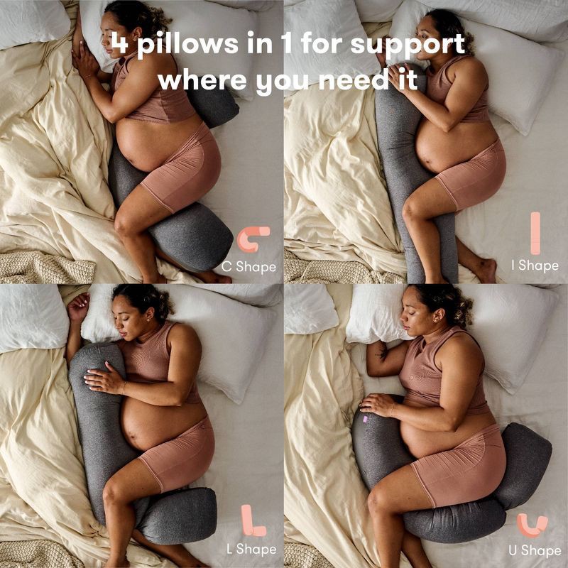 slide 3 of 6, Frida Mom Adjustable Keep-Cool Pregnancy Body Pillow, 1 ct