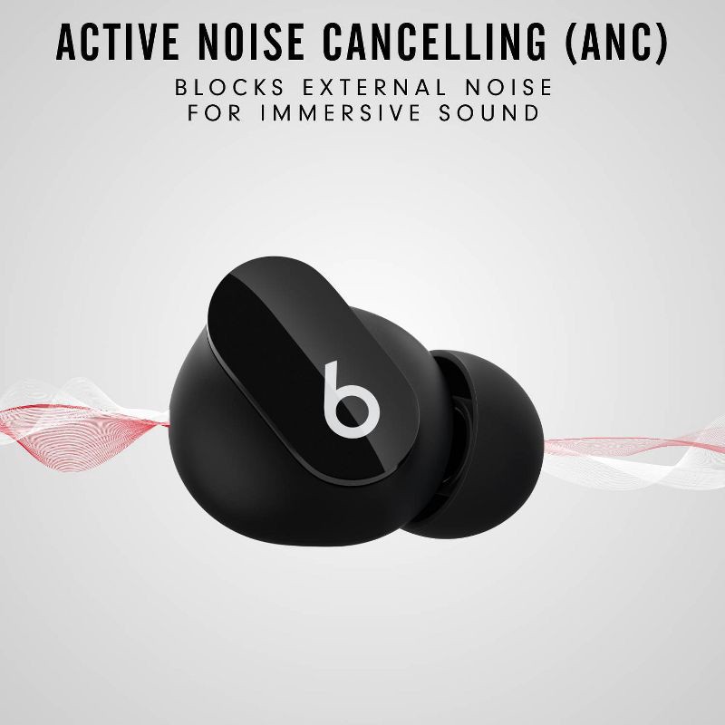 slide 8 of 15, Beats Studio Buds True Wireless Noise Cancelling Bluetooth Earbuds - Black, 1 ct