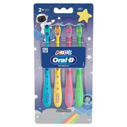 Oral-B Kids Soft Toothbrush with Space Designs - 4pk