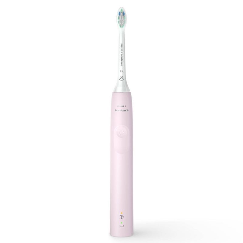 slide 4 of 14, Philips Sonicare 4100 Plaque Control Rechargeable Electric Toothbrush - HX3681/21 - Sugar Rose, 1 ct