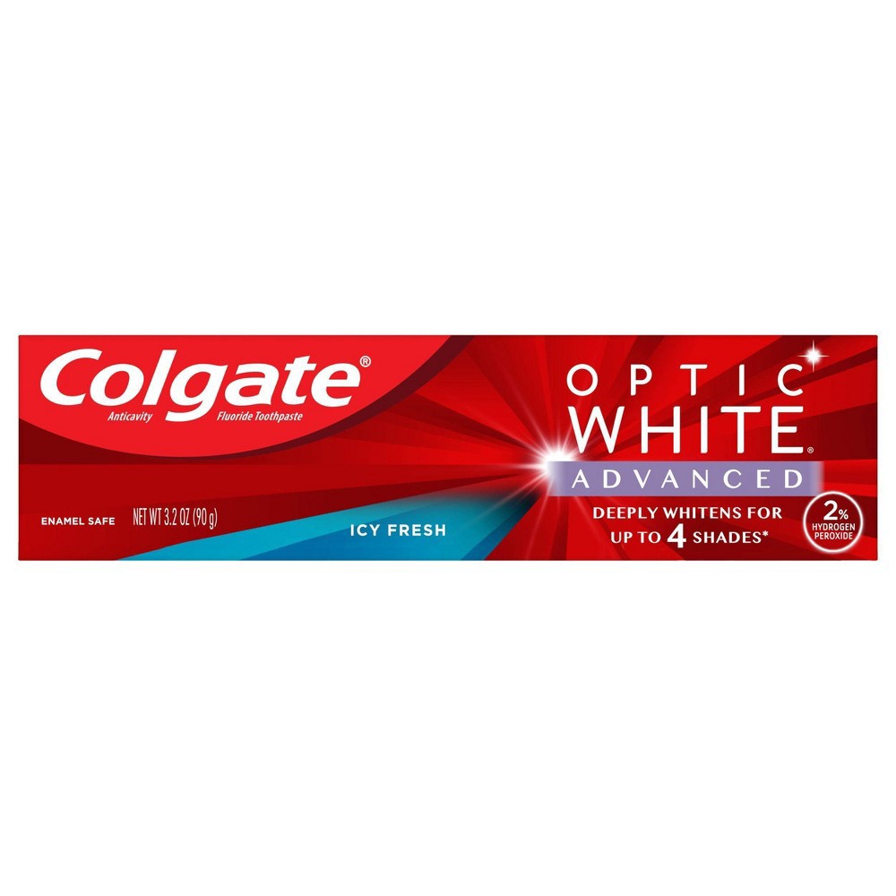 Colgate Optic White Advanced Whitening Toothpaste Icy Fresh 9.6oz