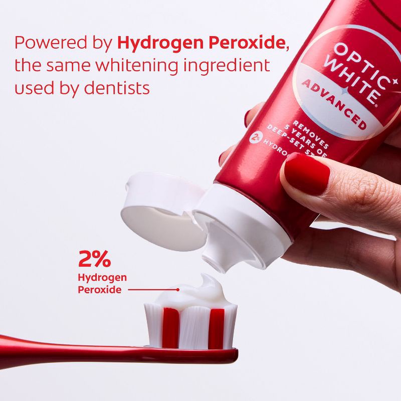 slide 7 of 17, Colgate Optic White Adv Whitening Toothpaste Icy Fresh - 3.2oz/3pk, 3 ct; 3.2 oz