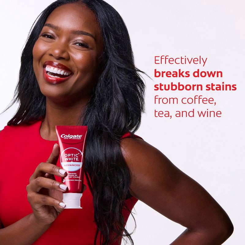 slide 9 of 17, Colgate Optic White Adv Whitening Toothpaste Icy Fresh - 3.2oz/3pk, 3 ct; 3.2 oz